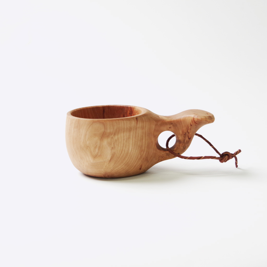 パッカタイデ ククサ カーリーバーチ＆ヘラジカのツノ クマ