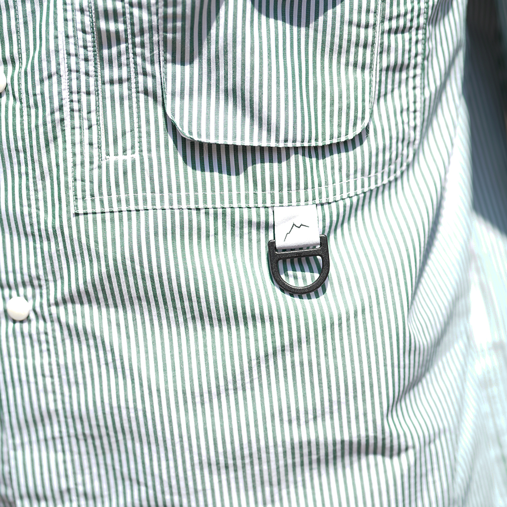 CAYL ケイル Double Pocket Hiker Shirts Green Stripe - Nicetime 