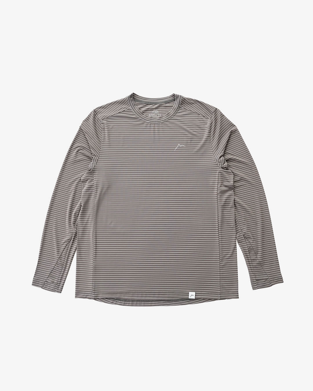 CAYL �P�C�� Stripe Logo Long Sleeve Grey