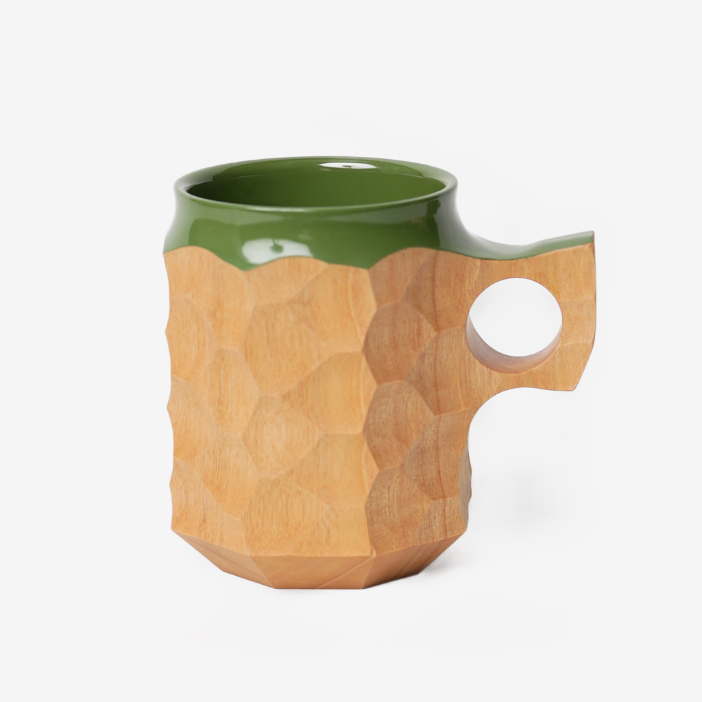 AKIHIRO WOOD WORKS ALqEbh[NX Jincup Urushi Hybrid Green L