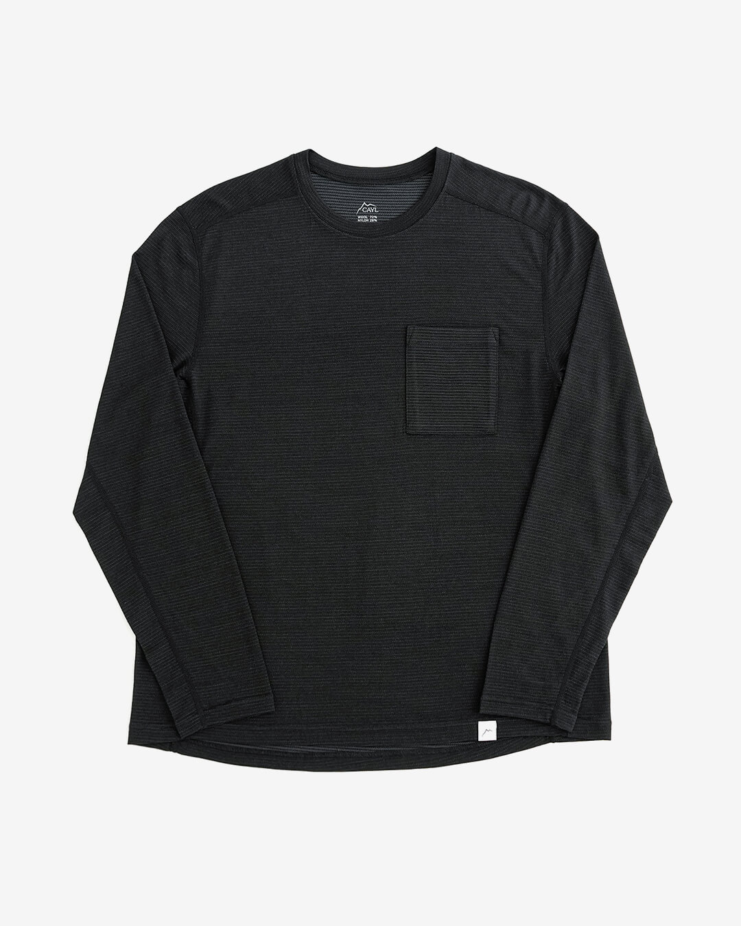 CAYL �P�C�� Wool Stripe Pocket Long Sleeve Black