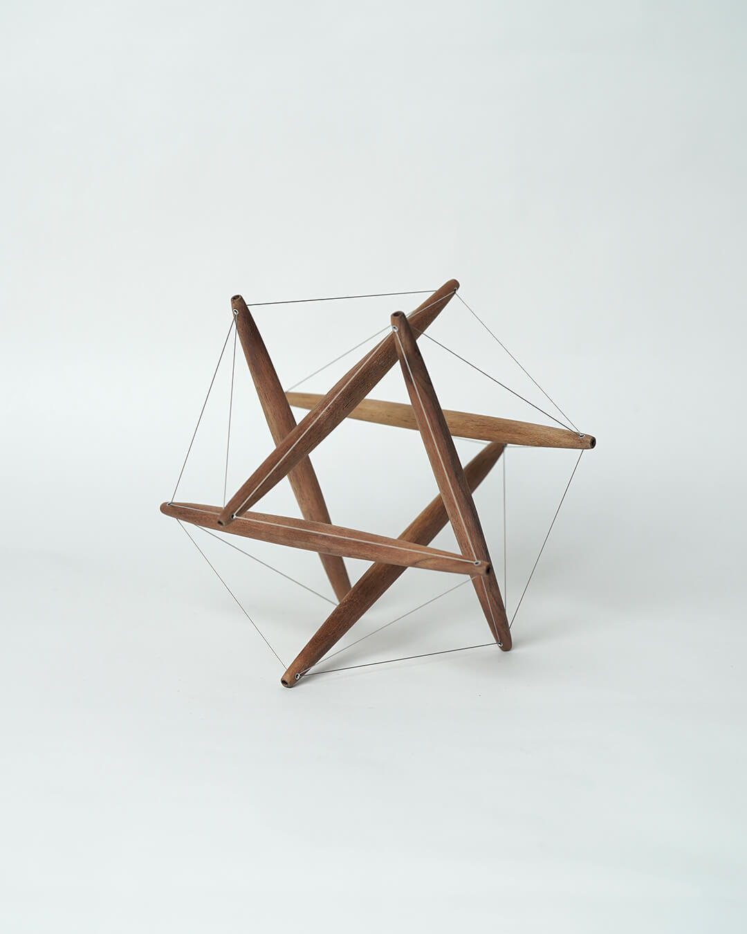 TENSEGRITYLAB. x ikkaku mosaic �e���Z�O���e�B���{�C�b�J�N���U�C�N Tensegrity 6struts model / wood ��230mm